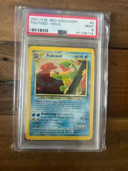 PSA 9 2001 Pokemon Neo Discovery Politoed 8/75 Holo Rare - Image 1