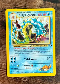 Pokemon Card Misty's Gyarados Holo Rare 13/132 Gym Challenge Vintage - Near Mint - Image 1