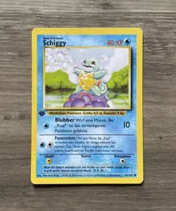 Pokemon TCG Squirtle SCHIGGY Base Set 63/102 Regular 1st Edition GERMAN - Image 1