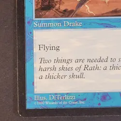 MTG - 1x Fighting Drake - Tempest - Light Play LP - Vintage - Blue - Magic CCG - Image 3