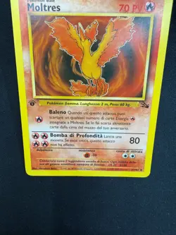 Pokemon Moltres 27/62 Fossil Rara Prima Edizione Wizards ITA Carte Vintage - Image 3