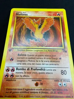 Pokemon Moltres 27/62 Fossil Rara Prima Edizione Wizards ITA Carte Vintage - Image 4