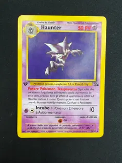 Pokemon Haunter 21/62 Fossil Rara Prima Edizione Wizards ITA Carte Vintage - Image 1