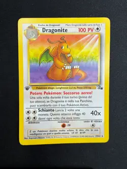 Pokemon Dragonite 19/62 Fossil Rara Prima Edizione Wizards ITA Carte Vintage - Image 1