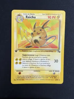 Pokemon Raichu 29/62 Fossil Rara Prima Edizione Wizards ITA Carte Vintage - Image 1