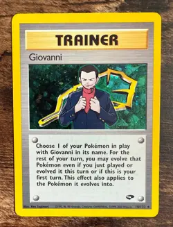 Pokemon Card Giovanni Trainer 18/132 - Gym Challenge Holo Rare - Vintage - Image 1