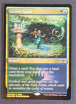 MTG - 1x Growth Spiral - Ravnica Allegiance FNM Promo - NM Foil - Magic #178 - Image 1