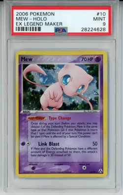 2006 POKEMON EX LEGEND MAKER MEW #10 HOLO PSA 9 MINT #28224628 - Image 1