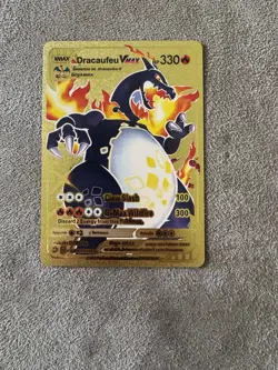 Pokemon Dracaufeu VMAX Gold Card G-Max Wildfire Fan Art #SV107/SV122 - Image 1
