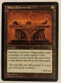 MTG English Magic Card Light Play ALTAR OF DEMENTIA from Tempest - Image 1