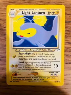 Light Lanturn (23/105) Rare Neo Destiny Set Pokemon Card! FREE P&P! - Image 1