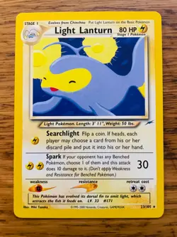 Light Lanturn (23/105) Rare Neo Destiny Set Pokemon Card! FREE P&P! - Image 4