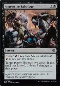 078/281 AGGRESSIVE SABOTAGE COMMON DOMINARIA UNITED MTG CARD - Image 1