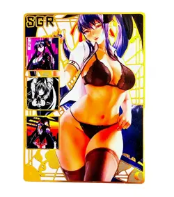 Waifu Anime Cards TCG | Akeno Himejima - Highschool DxD [ METAL CARD ] Hentai - Image 1