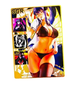 Waifu Anime Cards TCG | Akeno Himejima - Highschool DxD [ METAL CARD ] Hentai - Image 2