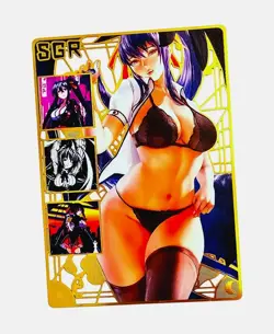 Waifu Anime Cards TCG | Akeno Himejima - Highschool DxD [ METAL CARD ] Hentai - Image 3