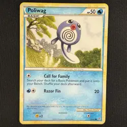 Pokemon TCG Poliwag 58/95 HGSS Unleashed Regular Non Holo Card - Image 1