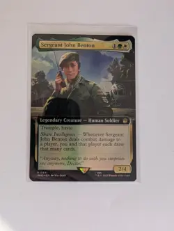 MtG Sergeant John Benton Foil Extended Art Doctor Who Magic Gathering R #0441 - Image 1