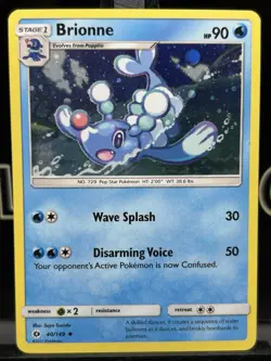 Brionne 40/149 Cosmos Holo Promo Sun Moon Base Pokemon NM - Image 3
