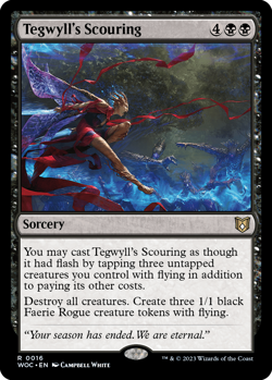 MTG magic 1x Tegwyll's Scouring (M/NM) Commander Wilds of Eldraine - Image 1