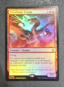 Twinflame Tyrant Foundations Foil MTG NM Magic Card - Image 1