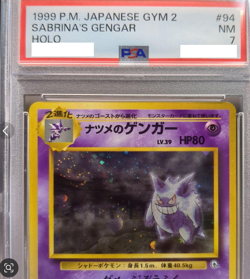 PSA7 1999 Sabrina’s Gengar #94 Holo Rare Pokemon TCG Gym 2 Banned Art Japanese - Image 3