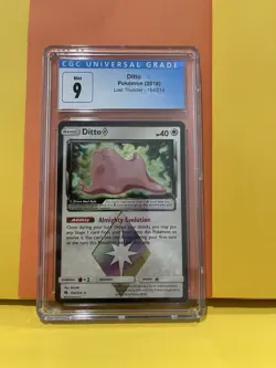 DITTO 2018 POKEMON SUN & MOON LOST THUNDER HOLO CARD #154 CGC 9 - Image 1