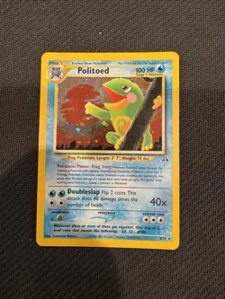 Pokemon TCG Politoed 6/75 Neo Discovery LP Condition - Image 1