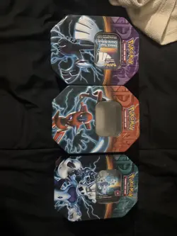 Pokemon Lugia EX Team Plasma Tin,Deoxys EX tin,Thundurous EX tin (Art set) - Image 1