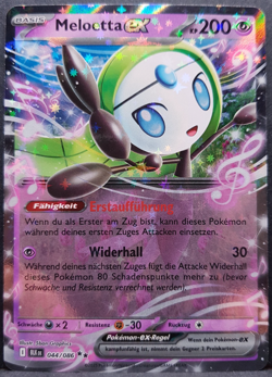 Meloetta ex 044/086 Schwarze Blitze Double Rare Pokemon Pokemon Karte Deutsch NM - Image 1