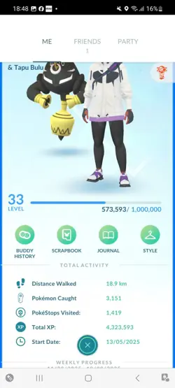 Pokemon Go (Stage 33) Shiny Legendary Tapu Bulu ( 10 Legendarys ) - Image 1