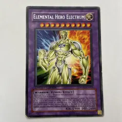 YUGIOH ELEMENTAL HERO ELECTRUM MDP2-EN001 RARE (MP) - Image 1