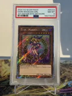 Yugioh Dark Magician Girl RA03-EN123 1st Edition Secret Rare PSA 8 - Image 2