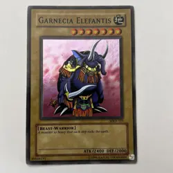 Yugioh OG Faded Misprint Holo Bleed LP Garnecia Elefantis MRD-125 Super Unlim - Image 2