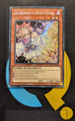RA01-EN008 Ash Blossom & Joyous Spring Secret Rare 1st Edition YuGiOh Card - Image 1
