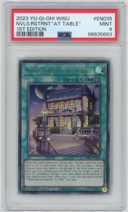 Nouvelles Restaurant At Table WISU-EN035 1st Ed Wild Survivors 2024 YuGiOh PSA 9 - Image 1