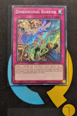 RA01-EN072 Dimensional Barrier Secret Rare 1st Edition YuGiOh Card - Image 1