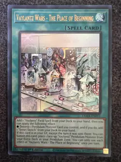 Yugioh Vaylantz Wars - The Place of Beginning TAMA-EN011 Ultra Rare 1st Ed NM - Image 1