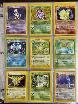 Vintage Pokemon album 166 cards complete it102/102 1999 base set - Image 3