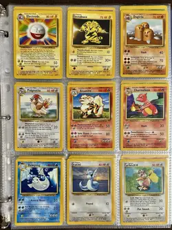 Vintage Pokemon album 166 cards complete it102/102 1999 base set - Image 5