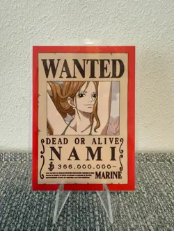 Nami One Piece Panini Treasure Box Card Collection Nami Wanted Card - Image 1