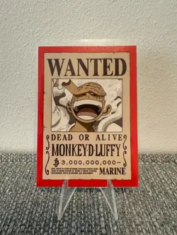Monkey.D.Luffy One Piece Panini Treasure Box Card Collection Wanted Card - Image 1