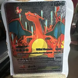 Charizard V Silver Foil Pokemon Card 🔥Fan Art 🔥Card N/M - Image 2