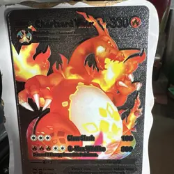 Charizard V Silver Foil Pokemon Card 🔥Fan Art 🔥Card N/M - Image 1