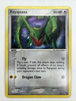 Rayquaza 3/17 Pop Series 1 Holo Rare Pokemon Card 2004 TCG, VLP/NM - Image 1