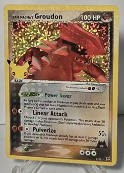Team Magma's Groudon 9/95 Holo Rare Pokemon TCG Card NM/M - Image 1