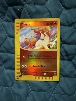 Pokemon TCG Vintage Ponyta 126/165 Expedition E-Reader Reverse Holo Common Card - Image 1