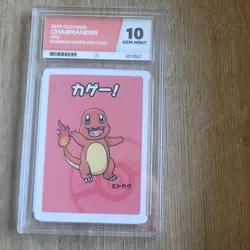 2019 Japanese Pokemon Old Maid Charmander Ace 10 ACE LABEL Card Slab - Image 1