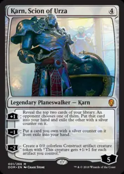 Karn, Scion of Urza -Foil Near Mint MTG Dominaria - Image 1