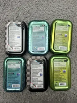 Six Empty Pokemon Mini Tins With 150+ Holos, Reverse Holos And Ex Cards - Image 2